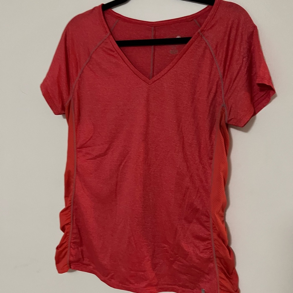 red tangerine workout top